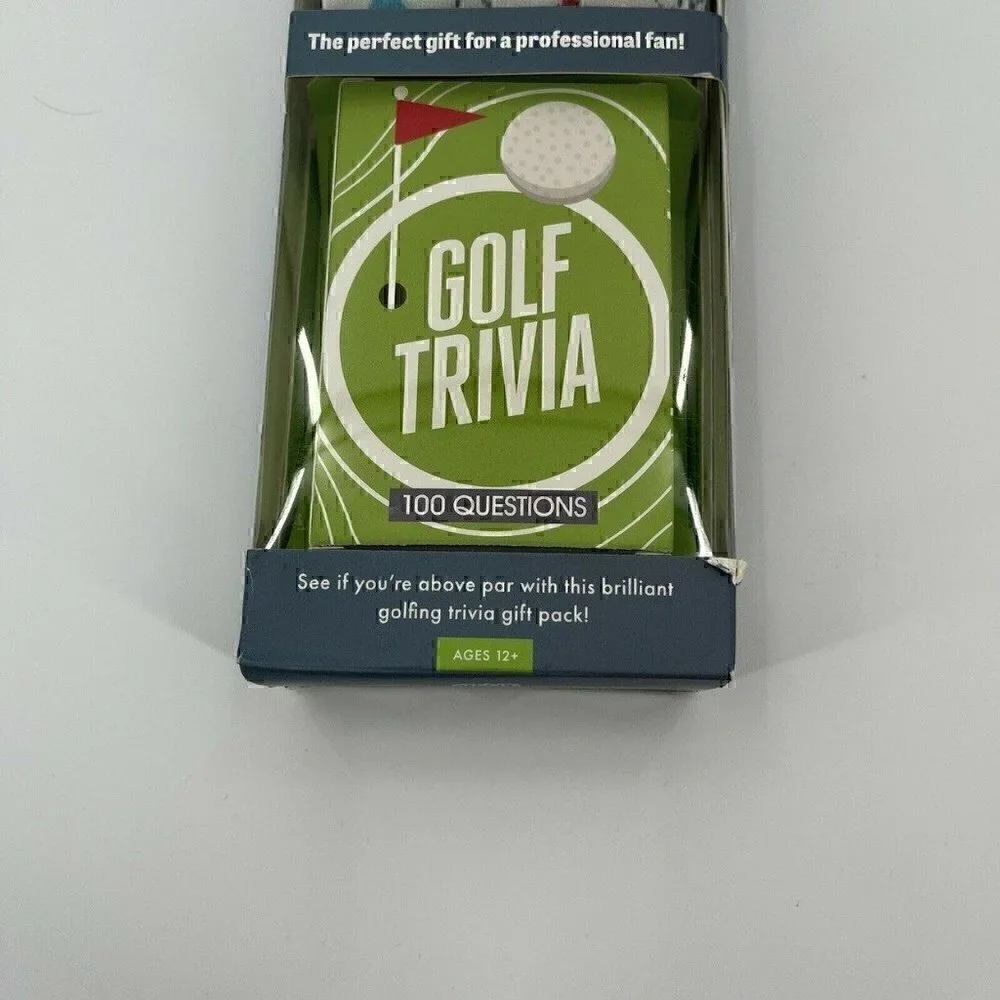 New Golf Socks & Trivia Gift Set Professor Puzzle Argyle Men’s Size 6-12